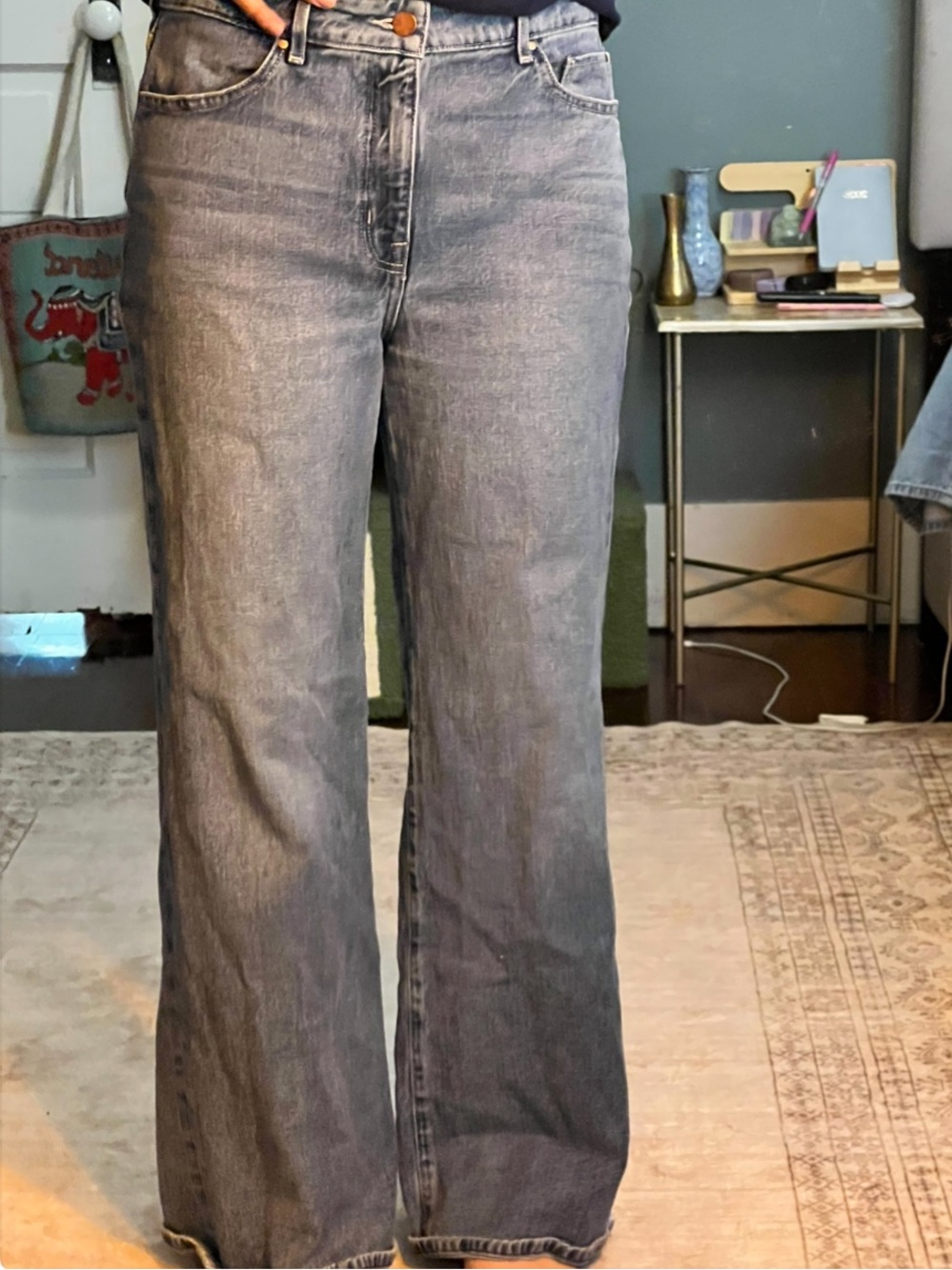Treasure & Bond blue Wide-Leg Jeans
